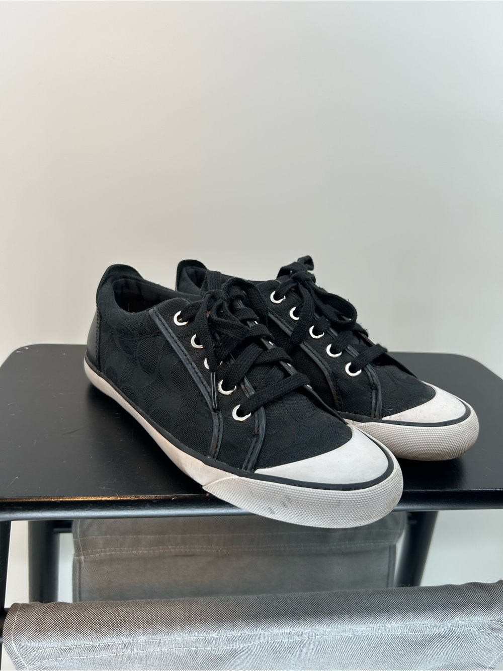 Coach Black and White Low-Top Sneakers